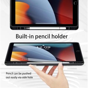 Coque Pour Ipad Air 11 Pouces 2024 / Ipad Pro 11'' 2022/2021/2020 (4/3/ 2 Ème) / Ipad Air 5/4, Pu Cuir Cover Tablette Housse De Protection Auto Réveil/Sommeil, Multi-Angle Étui Avec Poche - Rouge - Neuf