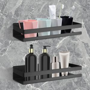 Cmwx-2pcs &Eacute;tang&egrave;re De Douche Panier De Douche Mural En Acier Inoxydable, Support De Douche Adh&eacute;sive, &Eacute;tang&egrave;re De Rangement Sans Per&ccedil;age Pour Salle De Bain, Toilette, Cuisine - Neuf