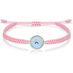 Kalanka-Bracelet Cordon Filigrane Argent 925 Infini Amour Coeur Arbre De Vie Bracelet Pour Fille Femme Ado R&eacute;glable, Anniversaire Journ&eacute;e Enfants Bijoux - Neuf