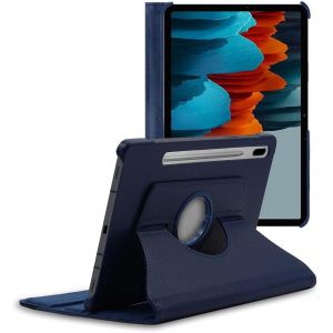 Coque Pour Samsung Galaxy Tab S7 Sm-T870, Etui Rotatif 360, Housse Protection Pu Cuir, Noir.[F2473] - Neuf