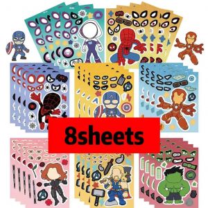 8/16 Feuilles Enfants Bricolage Puzzle Autocollants Disney Micke Faire Un Visage Dr&ocirc;le Assembler Puzzle Dessin Anim&eacute; Autocollant Enfants Jouets &Eacute;ducatifs.Sjs157-8Sheets. - Neuf