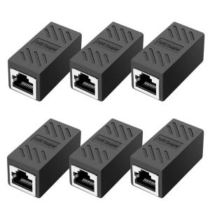 KALANKA-6 Pi&egrave;ces Coupleur RJ45, Coupleur R&eacute;seau, Connecteurs Ethernet, Coupleur en Ligne Blind&eacute; pour Connecteur D'extension de C&acirc;ble Ethernet Cat7/Cat6/Cat5e/Cat5-Femelle &agrave; Femelle - Neuf