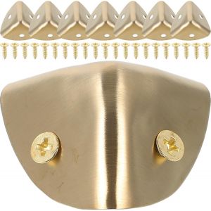 Lot De 8 D'angle En M&eacute;tal Pour Meubles-De Des En M&eacute;tal-Des De Bo&icirc;te-Des Bords De Bureau-En Laiton Inoxydable - Neuf