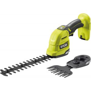 CHECARZHN--NO1-Cisaille À Gazon Sans Fil 18V One+ Ry18Gsa-0 ¿ Lame 12Cm + Lame Sculpteur 20Cm, Compacte Et Préc , Idéal Pour Petits Arbustes ¿ Batterie Non Incluse - Neuf