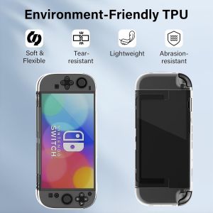 Trahoo-Coque Pour Nintendo Switch 2, Étui De Protection Arrière Housse, Pc Case Ultra Fin, Résistant Aux Chocs, Anti-Poussière, Intégrale Cover Pour Nintendo Switch 2 [Transparent] - Neuf