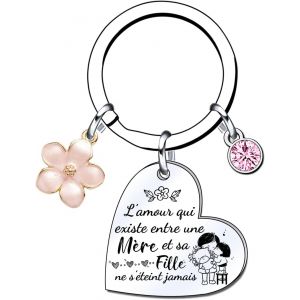 KAL-Cadeau De No&euml;l Maman Porte-Cl&eacute;s Porte Cl&eacute; Maman Porte Clef Maman Porte Cl&eacute; Maman Je T'Aime Porte Cl&eacute; Maman Fille - Neuf
