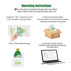 Enregistreur de données de température USB Enregistreur de température et d'humidité 90 jours - Neuf