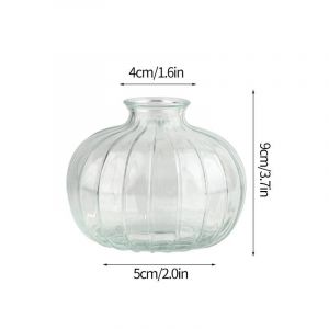 Fleur En Verre Bouteille De Fleur En Verre Nordique Vases À Fleurs À Rayures Transparentes Vases À Fleurs Pour Centres De Table Bouteille Décor À La Maison .S14 Vase. - Neuf