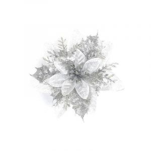 16 PCS Poinsettia Fleur Artificielle Pointsettas D&eacute;cor de No&euml;l - Neuf