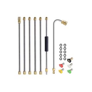 Outil de nettoyage de goutti&egrave;res pour nettoyeur haute pression avec rallonge et buses - Neuf