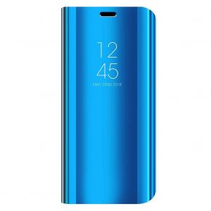 Slim Touch Mirror Case Luxe Mirror View Flip Holder Stand Case Pour Huawei P10 Bleu - Neuf