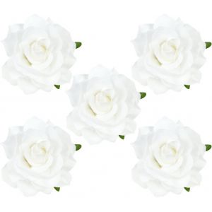 Kal-5 Pièces Fleur Broche Tête Ornement Mariée Femmes Rose Fleur Accessoires De Cheveux Pince À Cheveux De Mariage Danseuse De Flamenco - Neuf