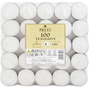 SANSH-Lot de 100 bougies chauffe-plat de 4 heures | Végétalien et casher, bougies chauffe-plat non parfumées à combustion longue et propre pour un usage quotidien | Idéales pour un usage quotidien, - Neuf