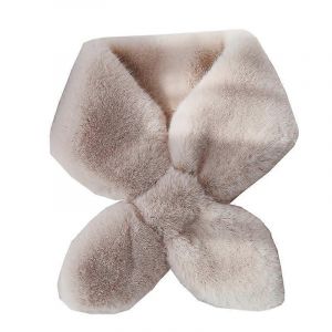 Peluche &Eacute;charpe Cache-Cou Tricot De Laine Chaud Et Doux Peach Coeur De La Croix Des Foulards - Neuf