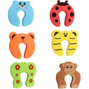 Kalanka-6 Pi&egrave;ces Bloque Porte B&eacute;b&eacute;, Dessin Anim&eacute; Stop-Porte Mousse, Protection Doigt Enfant Securite, Bloque Porte Enfant, Amortisseur Bloque Porte, Protection De Pince De Doigt Extr&ecirc;mement Flexible - Neuf