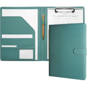 Porte Documents A4, Document Porte Folio Pochette Porte Document Pu Cuir Porte Bloc A4 Range Documents Trieur Organiseur Portfolio Planchettes Porte-Formulaires (Marron) - Neuf