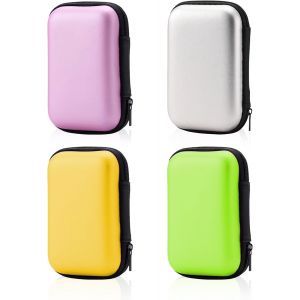 Mdy-Lot De 4 Boîtes De Cartes De Jeu, Boîte De Cartes Solide Pour Cartes De Jeu, Étui Pour Jeu De Cartes Uno Phase 10 Cabo (Argent + Rose + Jaune + Vert) - Neuf