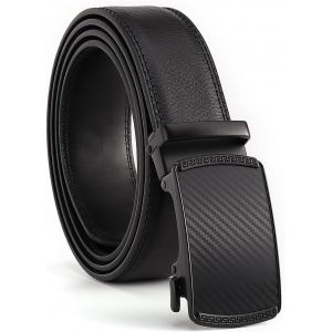 Ceinture Homme Cuir Ceinture Pour Homme Ceinture De Costume Ceinture Automatique En Cuir Réglable À Cliquet Ceinture Pour Homme Costume D'affaires Et Jeans Taille Ajustable,Largeur 35mm - Neuf