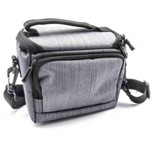 vhbw polyester foto sacoche gris pour caméra Nikon 1 S1, 1 V1, 1 V2, D100, D200, D300, D3000, D3200, D3300, D40, D50, D500, D5000, D5100, D5200 - Neuf