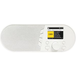 MEVRONISSHOP-TELESTAR Top IR 50 &iquest; Radio Internet (Bluetooth Audio-Streaming, 7 W, Fonction d&iquest;Enregistrement USB, Touches de Stations sur l&iquest;Appareil, Mode h&ocirc;tel, t&eacute;l&eacute;commande) &iquest; Blanc - Neuf