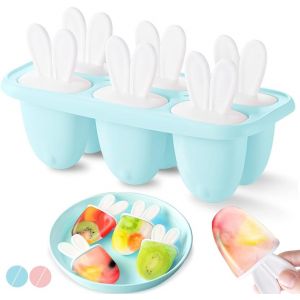 Kal-Moule À Glace, Lot De 6 Moule Esquimaux Avec Batonnet, Mini Moule A Glace, Ice Pop Mold Popsicle Sorbet Diy Réutilisable, Pour Glace Maison Sorbet Yaourt Jus - Neuf
