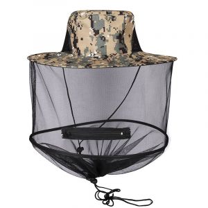 Casquette En Maille Filet De Pêche, Masque Anti-Moustiques, Anti-Insectes, Anti-Mouches, Équipement De Pêche En Plein Air, Randonnée, Pêche, Camping, Noir - Neuf