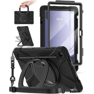 Coque Tablette Samsung Tab A9 Plus 11 Pouces 2023,Coque Antichoc Avec Protecteur D'écran Porte-Stylo [Dragonne Rotative À 360] Et Support,Protection Tablette Galaxy Tab A9 Plus.[I63] - Neuf