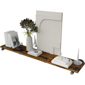 Étagère Murale,Étagère Flottante En Bois Et Métal,105×19×1.5 Cm Murales De Rangement,Décoration Murale Pour Salon,Cuisine,Salle De Bain - Neuf