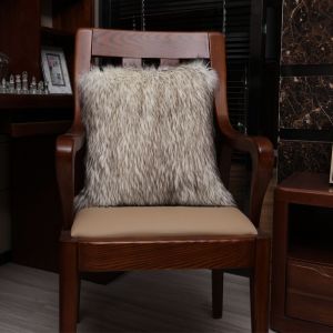 45x45 Cm Blanc Housse De Coussin,En Peau De Mouton De Fourrure Cuir Taie D'oreiller,De La Fausse Fourrure De Luxe Decoratif Canape-Chambre A Coucher Lit Super Doux En Peluche De Mongolie Taie D'oreiller - Neuf