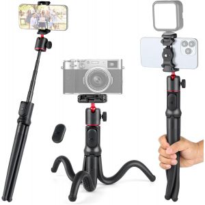 Lbgwp60-Trépied Extensible Pour Appareil Photo 60 Cm - Perche À Selfie Flexible - Tête Sphérique À 360 ° - Support De Trépied Avec Support De Téléphone - Déclencheur À Distance Pour Appareil Photo - Neuf