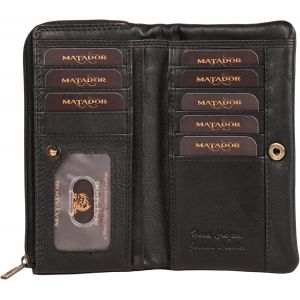Pochette En Cuir V&eacute;ritable Pour Homme Femme | Porte Monnaie Porte Feuille Avec Grande Poche Zipp&eacute; Et Bo&icirc;te Cadeau | Pochette Telephone Portable Protection Rfid Certifi&eacute;e T&uuml;v | Nappa Noir - Neuf