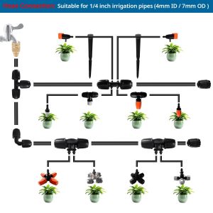 15 Pièces Émetteurs de Buse D'irrigation Réglables et 15 Pièces Tuyaux de Support D'irrigation Goutte pour Tube 4/7 mm,Tête de Gicleurs D'irrigation,Irrigation Buse,pour Jardin,Pelouse - Neuf