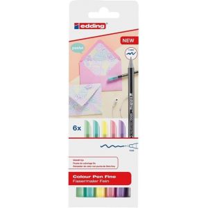 1200 Feutre De Coloriage Pointe Fine - Étui De 6 Couleurs Pastel - Pointe Ronde 1 Mm - Feutre Pour Dessiner Et Écrire - Pour L'école Ou Les Mandalas[Z3227] - Neuf