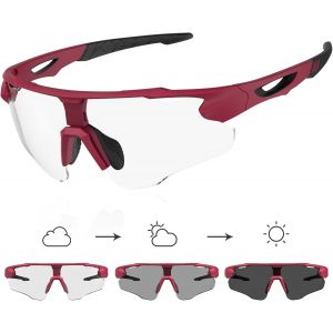 Lunette De Soleil Photochromique Homme Femme Tr90 Lunettes De Cyclisme Lunettes Vélo Vtt Running Sport.[W39] - Neuf