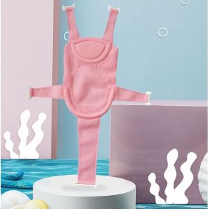 Maille Rose Bébé Bain Insérer Baignoires - Nouveau-Siège De Douche Réglable En Maille Confortable Bambin Accessoires Non-Poche De Glissement Bac Vert De La Lumière Du Nouveau-Né Tapis De Sit - Neuf