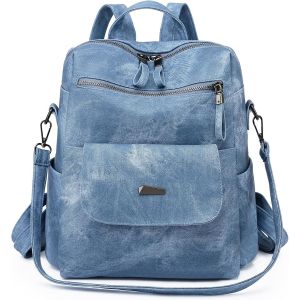 RFCBC-Sac a dos PU cuir femme, Sac à dos antivol femme elegant leger Deux en un décontractées, Multifonctions sac à dos femme chic pour Voyage et Travail - Neuf