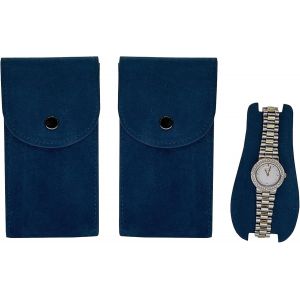 Kal-Lianchen 2 Pièces Pochettes Rangement Pour Montres En Flanelle Poche Stockage Montre Transporteur Pochette De Rangement En Flanelle Montre Pochette De Rangement Flanelle Pour Voyage À Lextérieur - Neuf