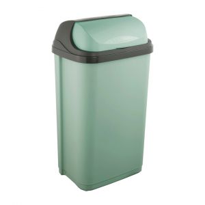ERYI-Poubelle Avec Couvercle Pivotant, 50 L, 39 X 29,5 X 67,5 Cm, Rasmus, Vert (Nordic Green) - Neuf