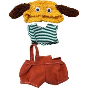 Mrltau Look d&eacute;contract&eacute; Mignon pour Les poup&eacute;es Vinyl Plush Toy Keychain, avec Chapeau de p&ecirc;cheur, Gilet en Tricot, Mini-Jupe, d&eacute;coration de cam&eacute;ra, Chaussures, Accessoires pour la - Neuf
