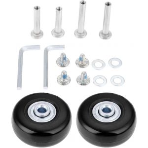 Roues De Valise De Remplacement Roulettes Valise Avec Cl&eacute; R&eacute;paration Roulements 45 X 18 Mm Pour R&eacute;paration De Valise - Neuf