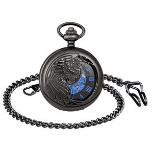 Femmes Hommes Montre De Poche Analogique Mécanique Montre À Chaîne Montre De Poche Avec Collier Poche Mécanique - Neuf