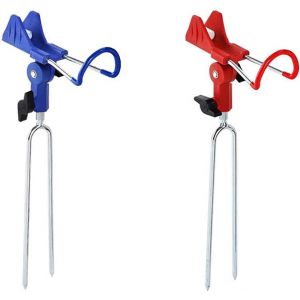 Lot De 2 Supports De Canne À Pêche En Acier Inoxydable, Réglables À 360°, Pour La Pêche Côtière, La Pêche En Plage Et La Pêche En Rivière. - Neuf
