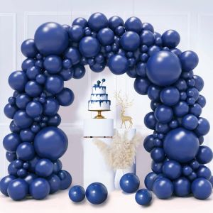 KALANKA-Ballon Bleu Marine, 130 Pièces Kit Arche Ballon Bleu Foncé, 18 12 10 5 pouce Guirlande Ballons de Baudruche, Helium Gonflable pour Ballons Décorations Anniversaire Mariage Remise de Diplômes - Neuf