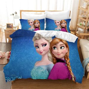 Parure De Lit Pour Enfant - Motif : La Reine Des Neiges Elsa Et Anna - En Microfibre - Avec Taies D'oreiller (, X ) - Neuf