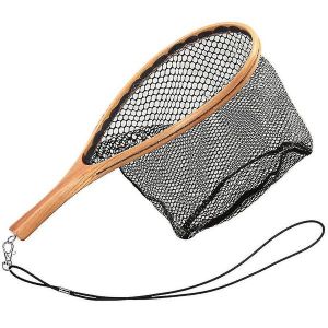 Filet De Pêche Compact Et Portable Avec Manche En Bois Pour Une Capture Et Une Remise À L'eau Faciles - Léger, Durable, Idéal Pour Les Petits Poissons - Neuf