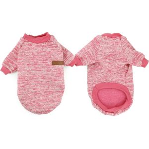 Pull D'hiver Pour Chien Et Chat, Vêtement Confortable En Polaire Pour Petit Et Moyen Gabarit - Rose - Neuf