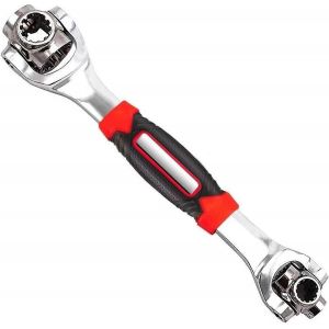 52 en 1 Prise Universelle Clé à Outil, Acier Inoxydable Clé à douille avec 360 Degrés de Rotation de la Tête de la Maison, en Vélo, en Moto, Réparation de Voiture - Neuf