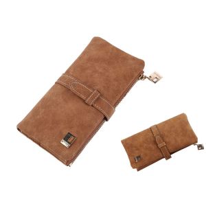 Pochette porte-cartes multi-cartes pour femme avec porte-monnaie - Marron - Neuf