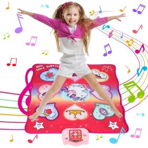 ERYI-Tapis De Danse Pour Enfants De 3 À 12+ Ans, Jouet Tapis De Danse Licorne Avec Affichage Led, 5 Modes De Jeu, Danse De Tapis Musical Cadeau Fille 3 4 5 6 7 8 9 10 11 12 Ans Pour Noël Et Anniversa - Neuf