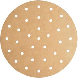 Lot De 100 Papier Sulfurisé Pour Air Fryer De 15cm,Perforé Papier Cuisson Air Fryer,Rond,Non Blanchi,Papier Air Fryer Pour Four En Micro-Ondes,Airfryer Papier Cuisson Brun - Neuf